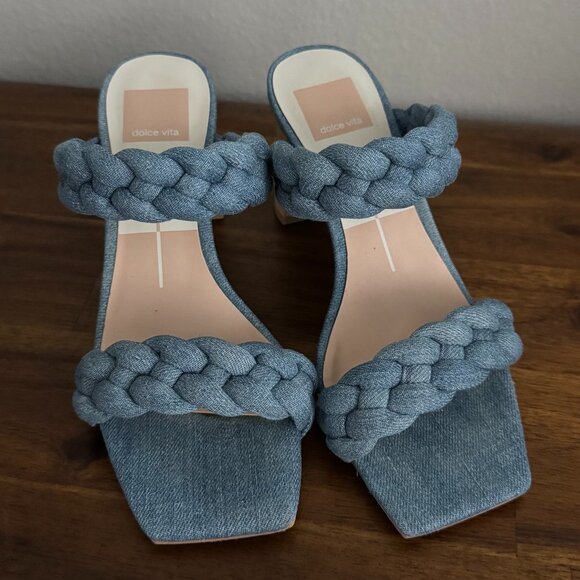 Dolce Vita - Paily Slide Sandal in Denim - Picture 3 of 8